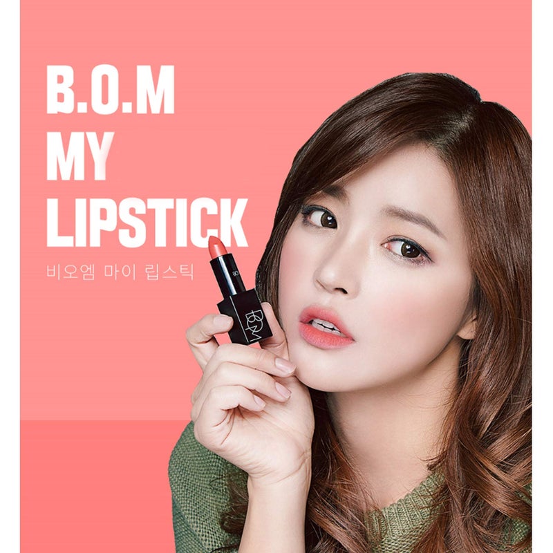 BOM COSMETICS My Lipstick #805 My Light Coral 0.12 oz Long Lasting Lipstick for Soft & Vibrant Color Lips, Lip Care with Vitamin E & 7 Oils, Korean Makeup - Image 4